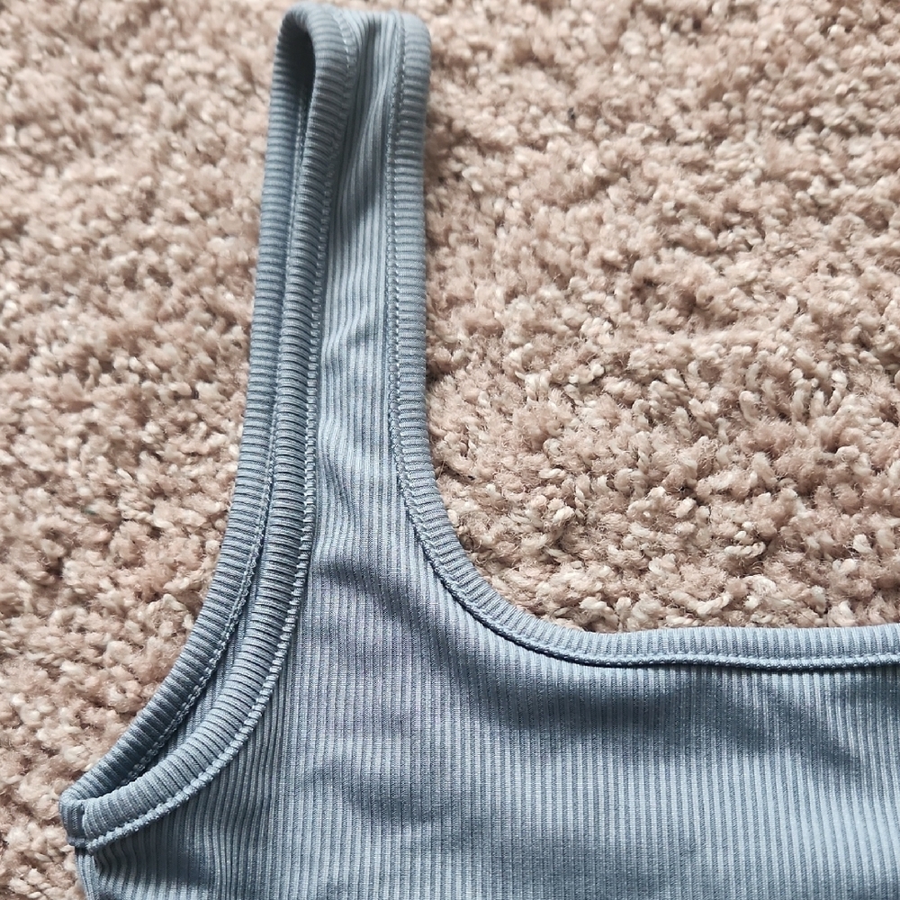 Light Blue Ribbed Pajama Set - Picture 4 of 6